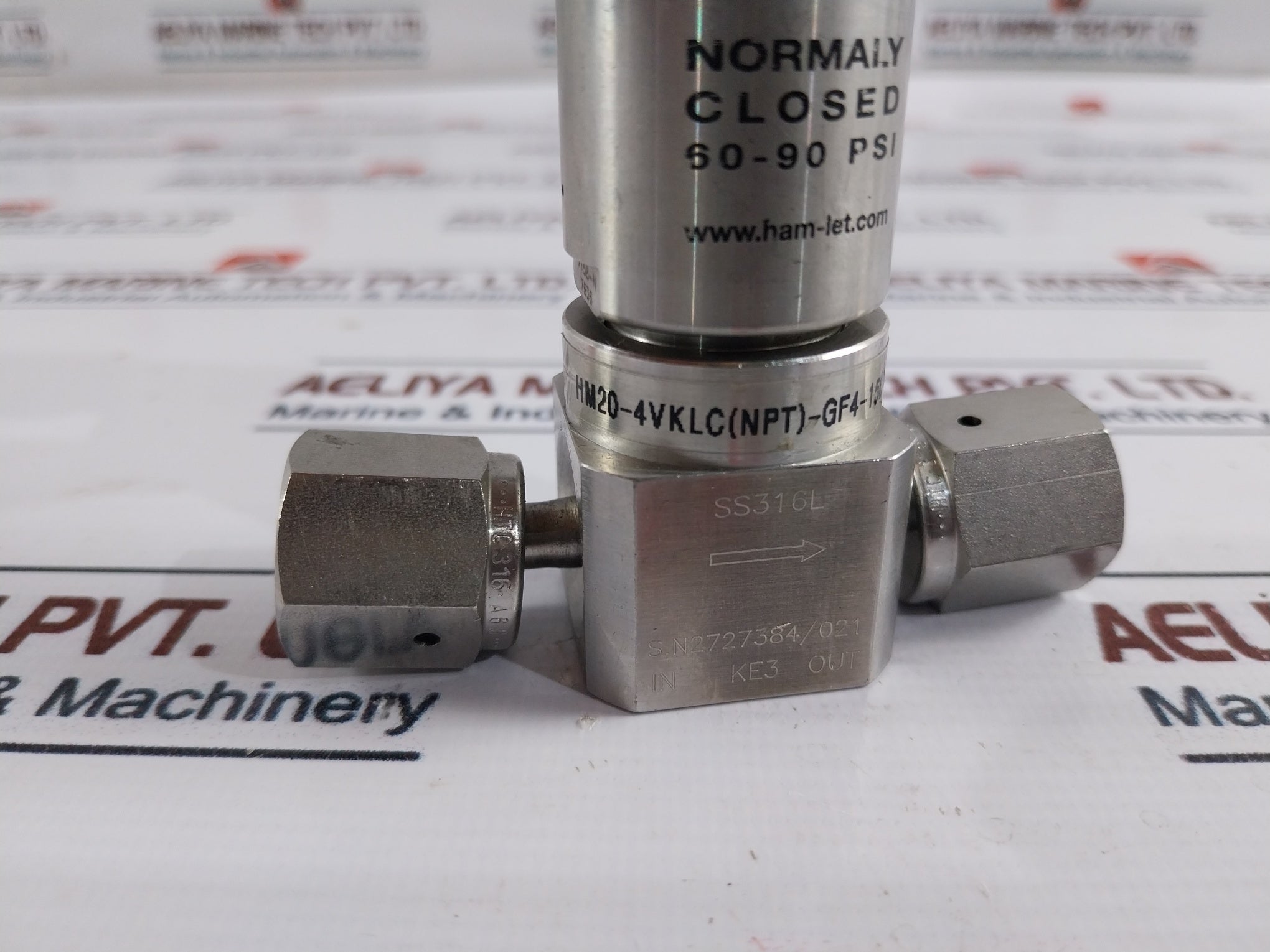 Ham-let Hm20-4Vklc(Npt)-gf4-150Psi Pneumatic Diaphram Valve