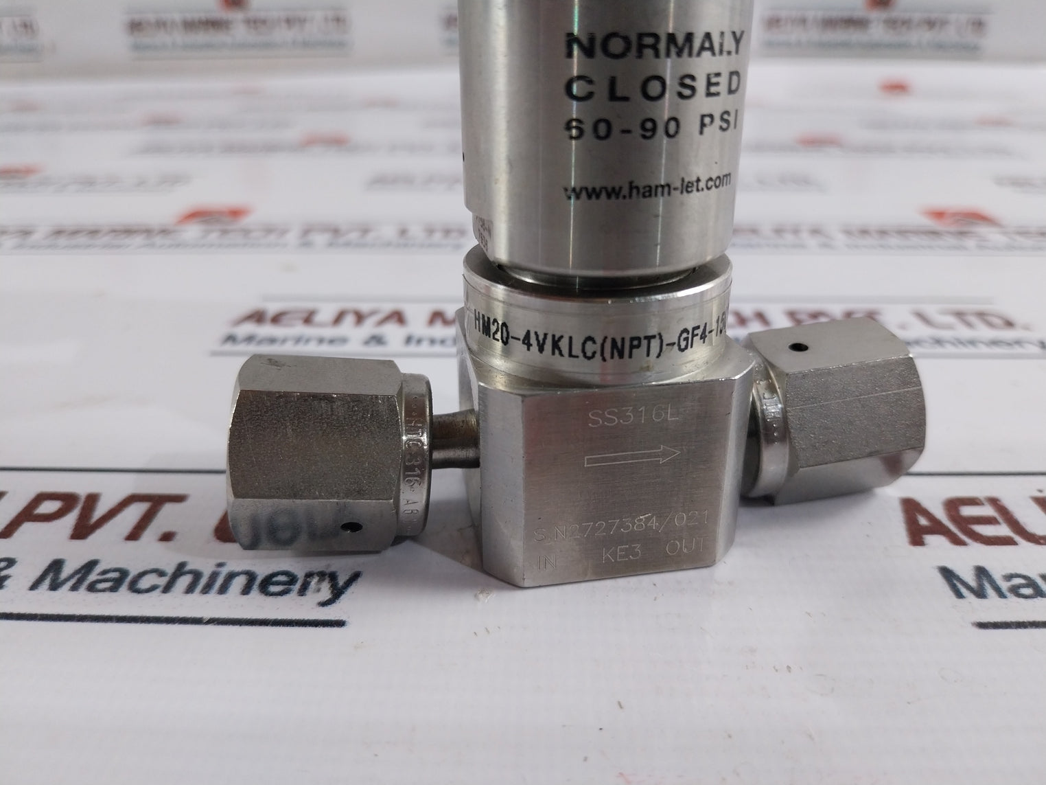 Ham-let Hm20-4Vklc(Npt)-gf4-150Psi Pneumatic Diaphram Valve