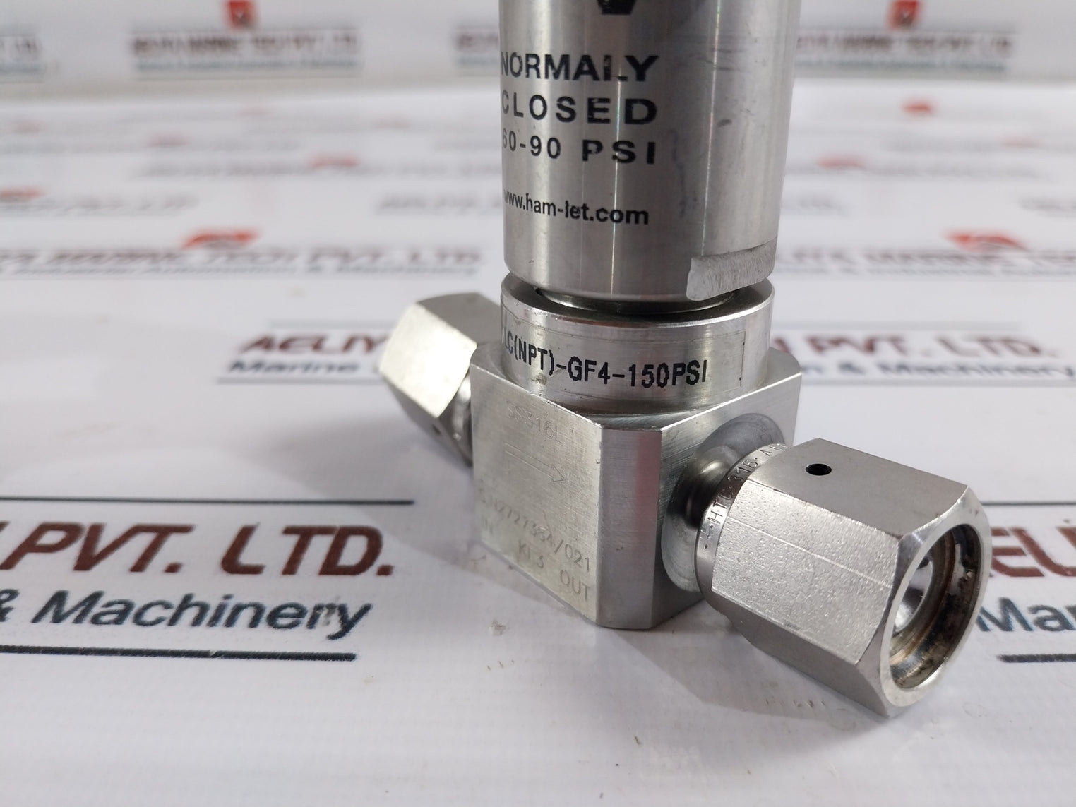 Ham-let Hm20-4Vklc(Npt)-gf4-150Psi Pneumatic Diaphram Valve