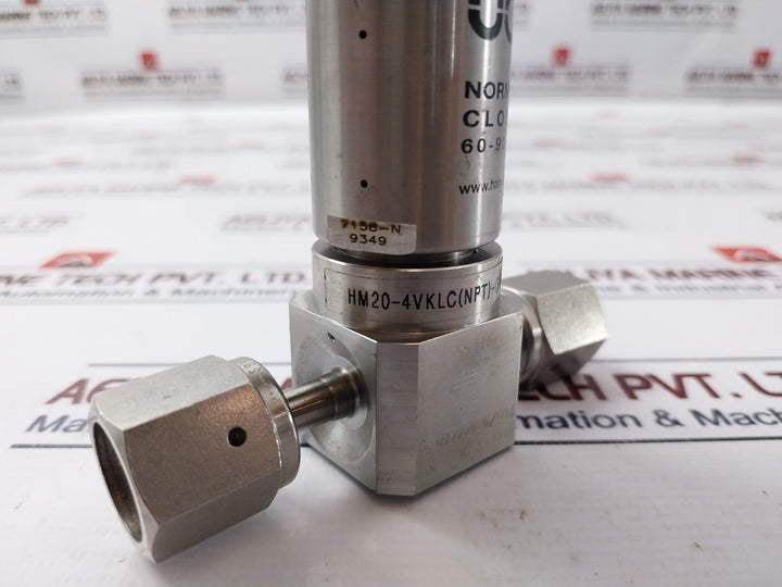 Ham-let Hm20-4Vklc(Npt)-gf4-150Psi Pneumatic Diaphram Valve 60-90 Psi