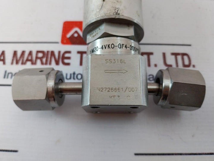 Ham-let Hm20-4Vko-gf4-300Psi Pneumatic Diaphragm Valve 0.4~0.6 Mpag Ss316L