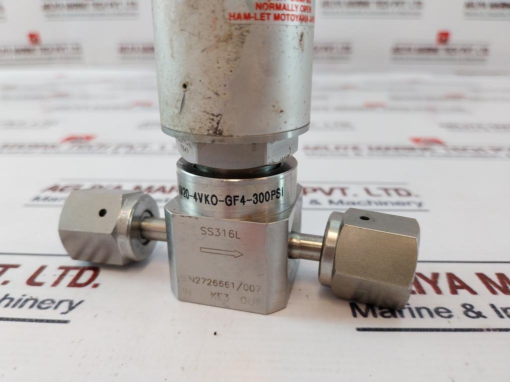 Ham-let Hm20-4Vko-gf4-300Psi Pneumatic Diaphragm Valve 0.4~0.6 Mpag Ss316L