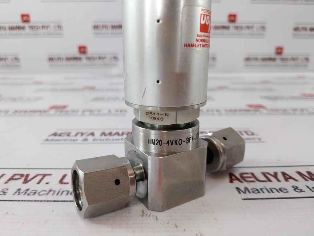 Ham-let Hm20-4Vko-gf4-300Psi Pneumatic Diaphragm Valve 0.4~0.6 Mpag Ss316L Used