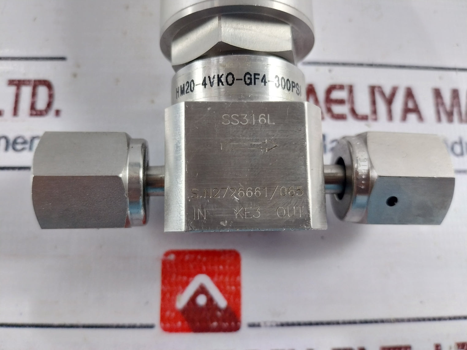 Ham-let Hm20-4Vko-gf4-300Psi Pneumatic Diaphragm Valve 0.4~0.6Mpag