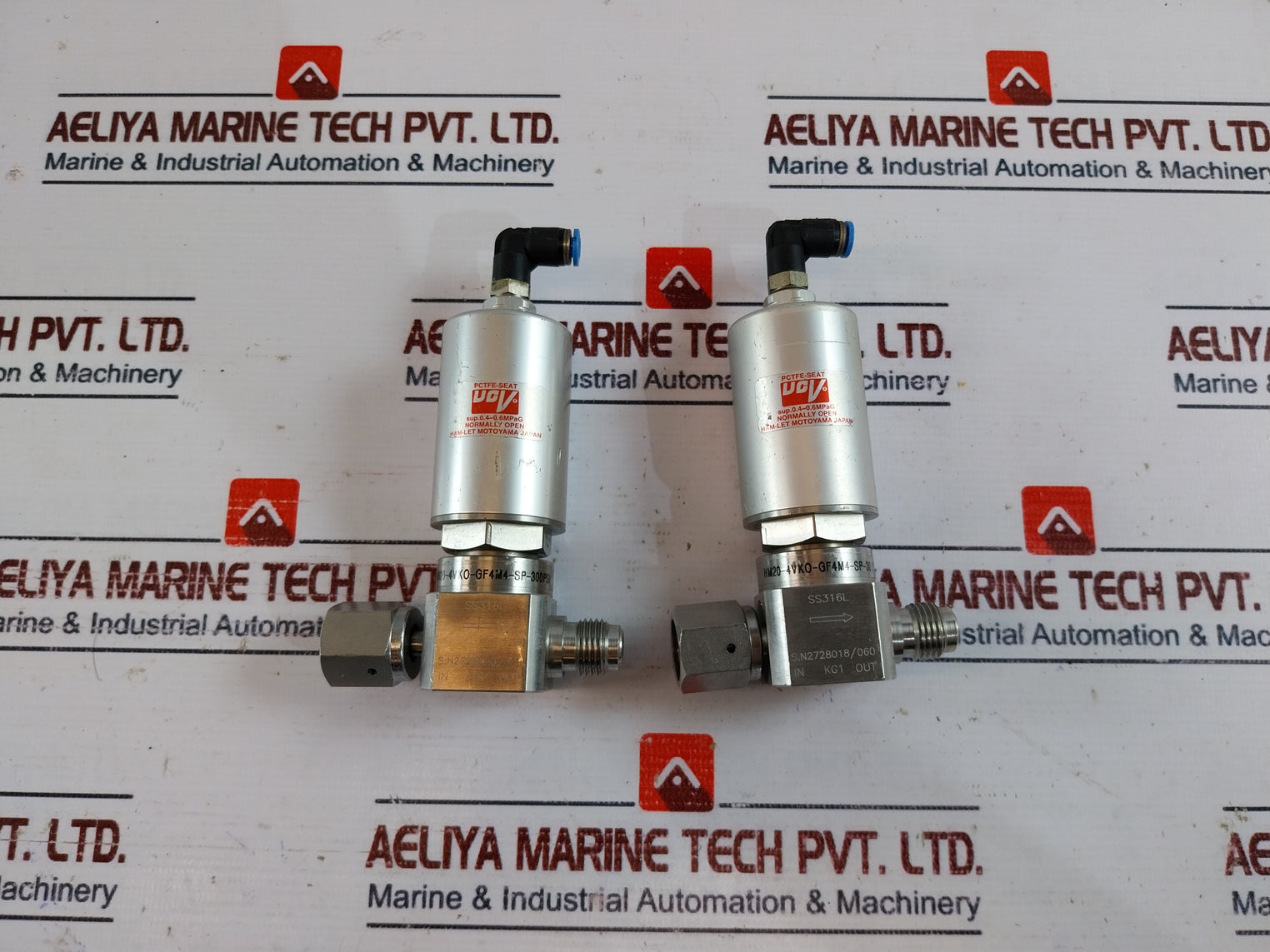 Ham-let Hm20-4Vko-gf4M4-sp-300Psi Normally Open Pneumatic Diaphram Valve