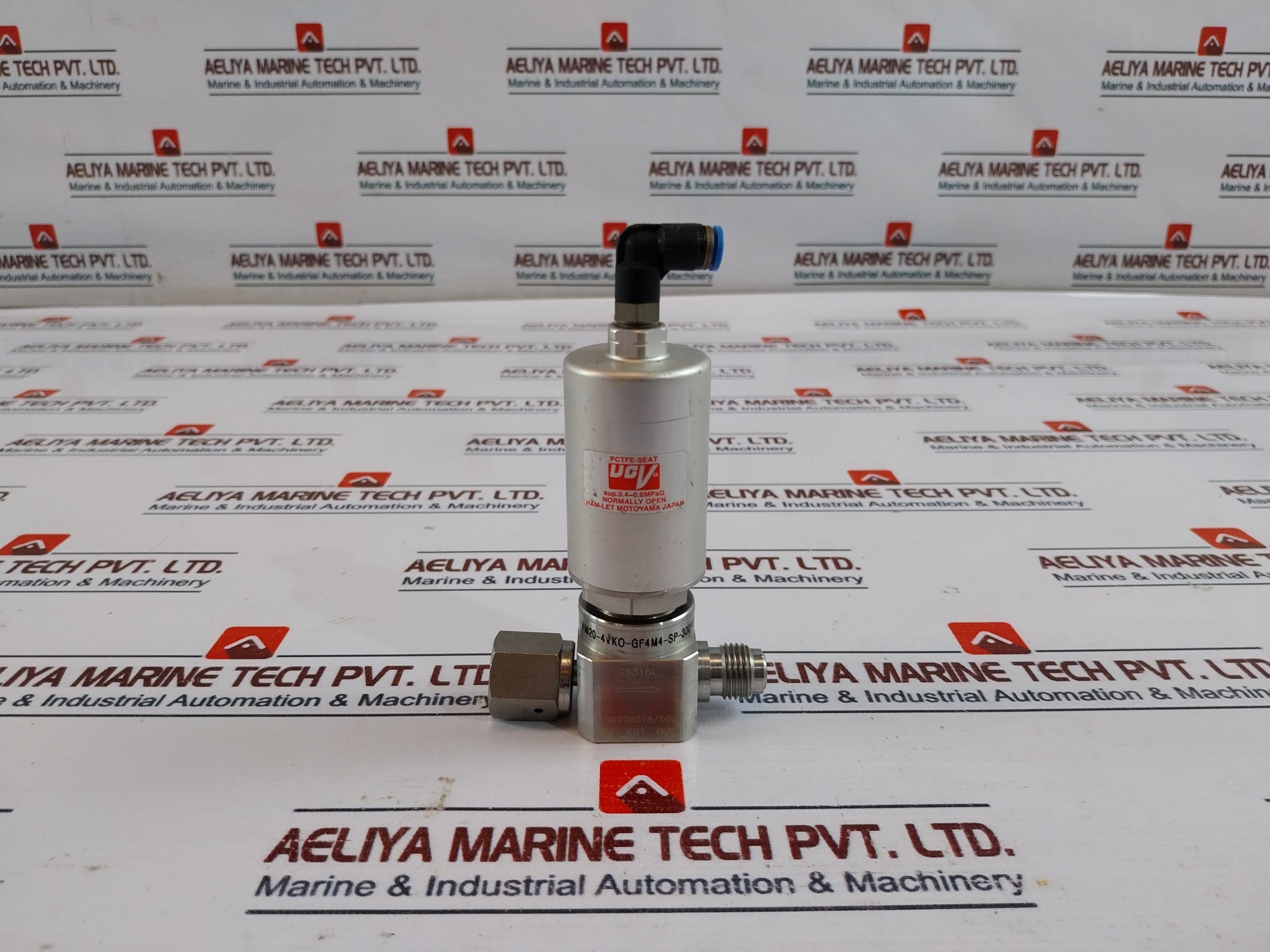 Ham-let Hm20-4Vko-gf4M4-sp-300Psi Normally Open Pneumatic Diaphram Valve