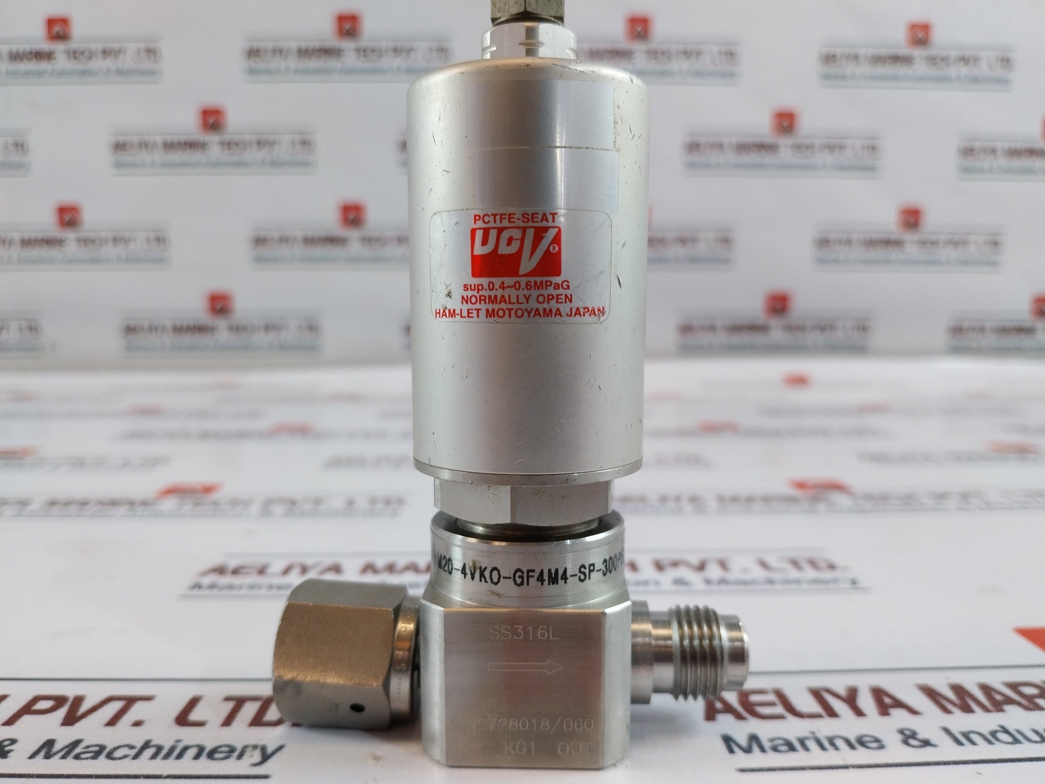 Ham-let Hm20-4Vko-gf4M4-sp-300Psi Normally Open Pneumatic Diaphram Valve