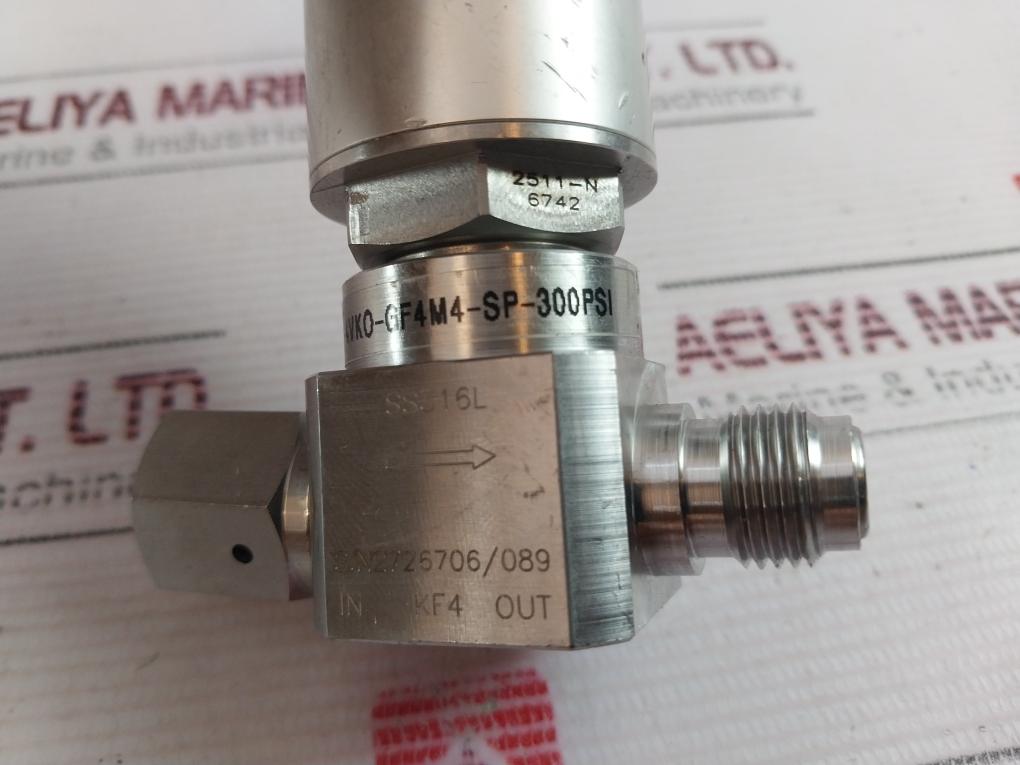 Ham-let Hm20-4Vko-gf4M4-sp-300Psi Pneumatic Diaphragm Valve 0.4 0.6 Mpag Ss316L