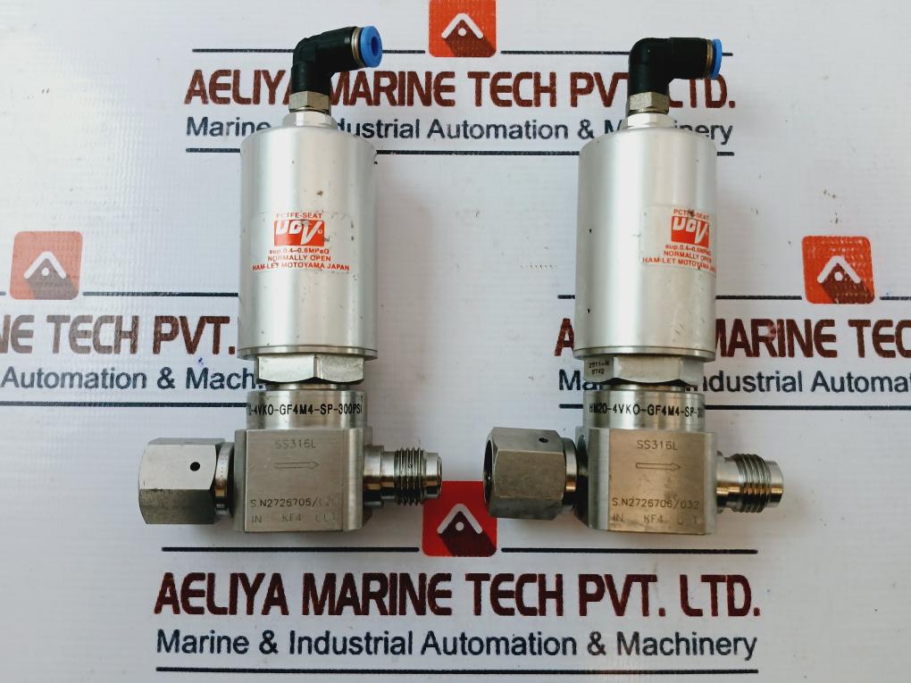 Ham-let Hm20-4Vko-gf4M4-sp-300Psi Pneumatic Diaphragm Valve 0.4-0.6Mpag