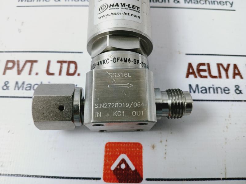 Ham-let Hm20-4Vkc-gf4M4-sp-300Psi Normally Closed Pneumatic Diaphragm Valve