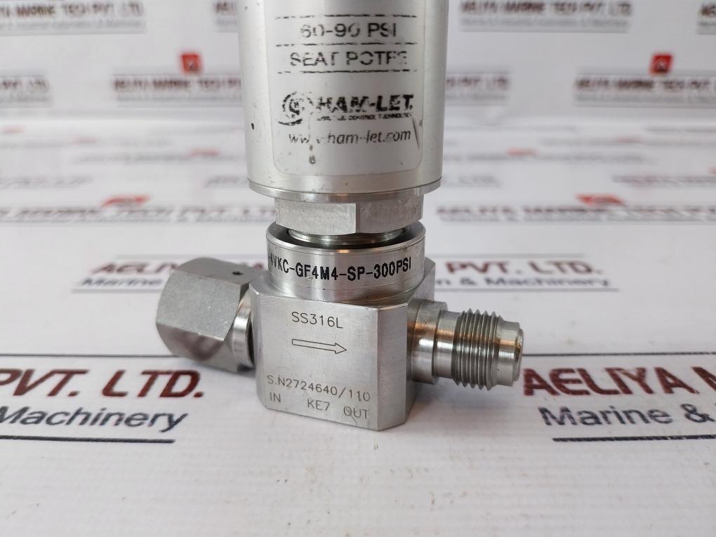 Ham-let Hm20-4vkc-gf4m4-sp-300psi Normally Closed Valve