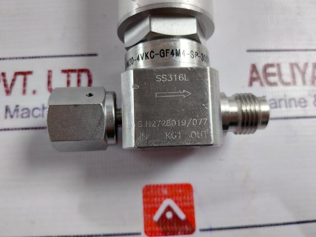 Ham-let Hm20-4Vkc-gf4M4-sp-300Psi Pneumatic Diaphragm Valve 1/8 Npt Kg1
