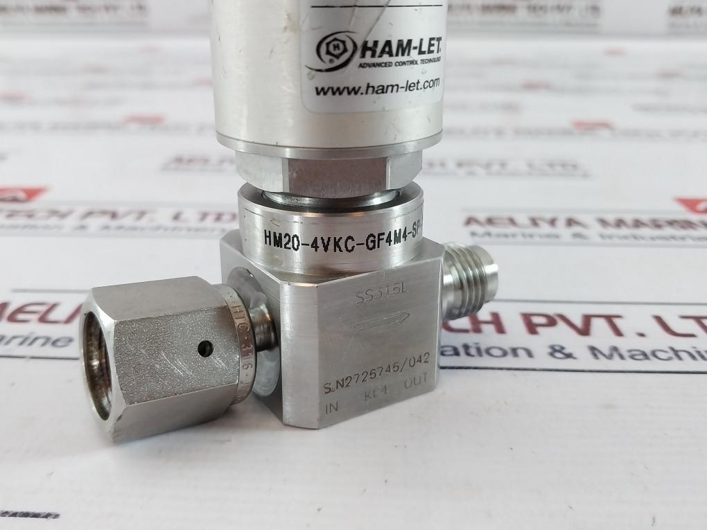 Ham-let Hm20-4vkc-gf4m4-sp-300psi Pneumatic Diaphragm Valve