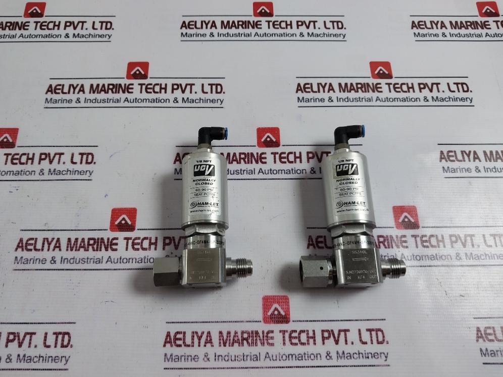 Ham-let Hm20-4Vkc-gf4M4-sp-300Psi Pneumatic Diaphragm Valve Ss316L 60-90 Psi