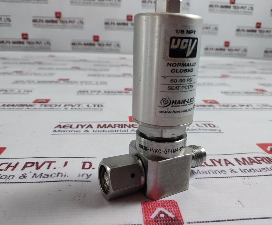Ham-let Hm20-4Vkc-gf4M4-sp-300Psi Pneumatic Diaphragm Valve Ss316L 60-90 Psi