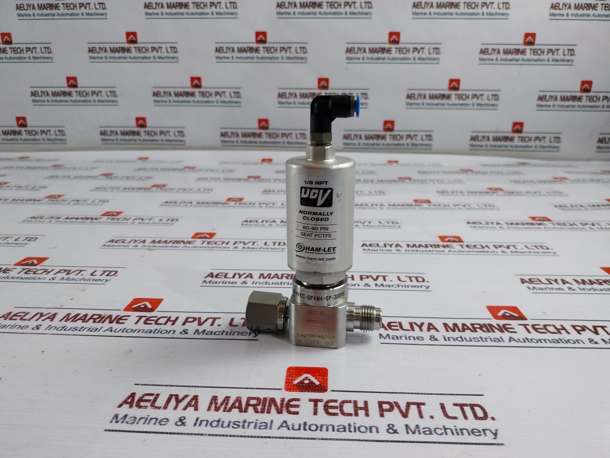 Ham-let Hm20-4Vkc-gf4M4-sp-300Psi Ucv Pneumatic Diaphragm Valve 1/8 Npt