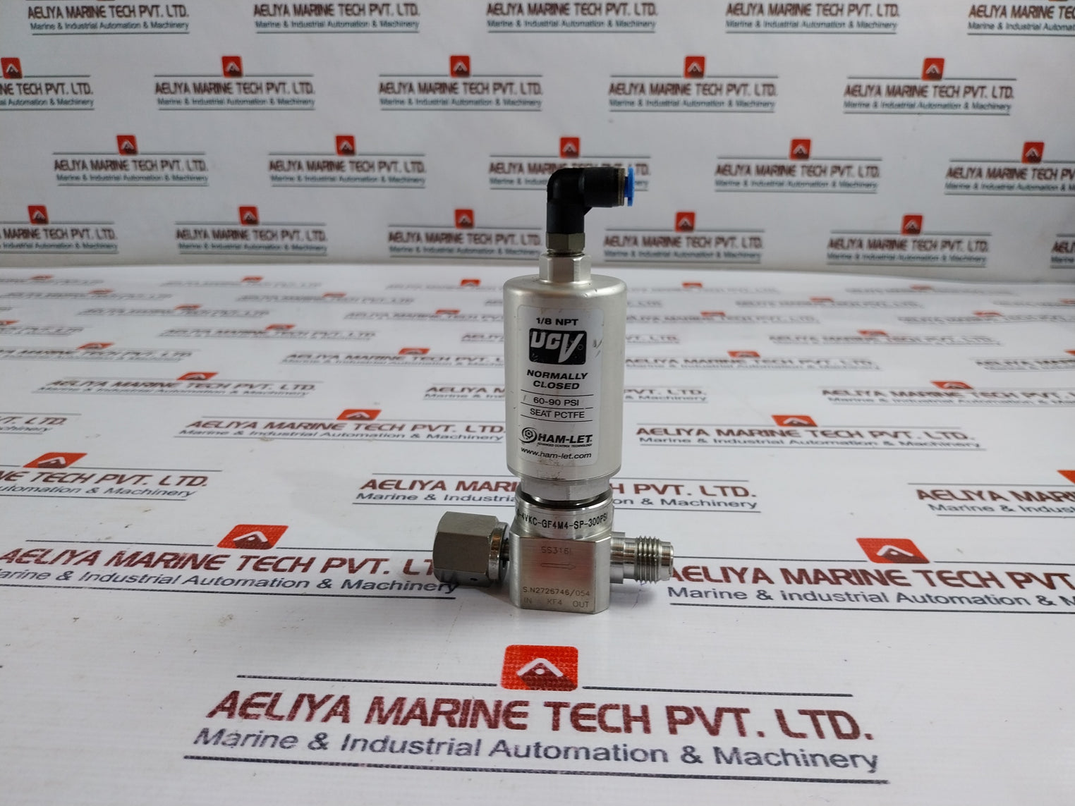 Ham-let Hm20-4Vkc-gf4M4-sp-300Psi Ucv Pneumatic Diaphragm Valve 1/8 Npt