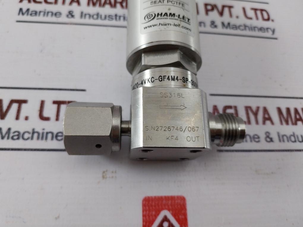 Ham-let Hm20-4Vkc-gf4M4-sp-300Psi, 1/8 Npt Pneumatic Diaphragm Valve 60-90 Psi