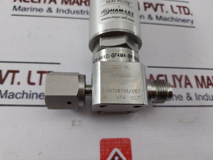 Ham-let Hm20-4Vkc-gf4M4-sp-300Psi, 1/8 Npt Pneumatic Diaphragm Valve 60-90 Psi