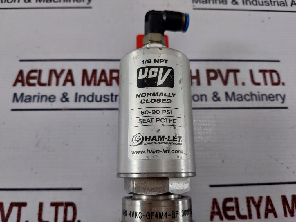 Ham-let Hm20-4Vkc-gf4M4-sp-300Psi, 1/8 Npt Pneumatic Diaphragm Valve 60-90 Psi