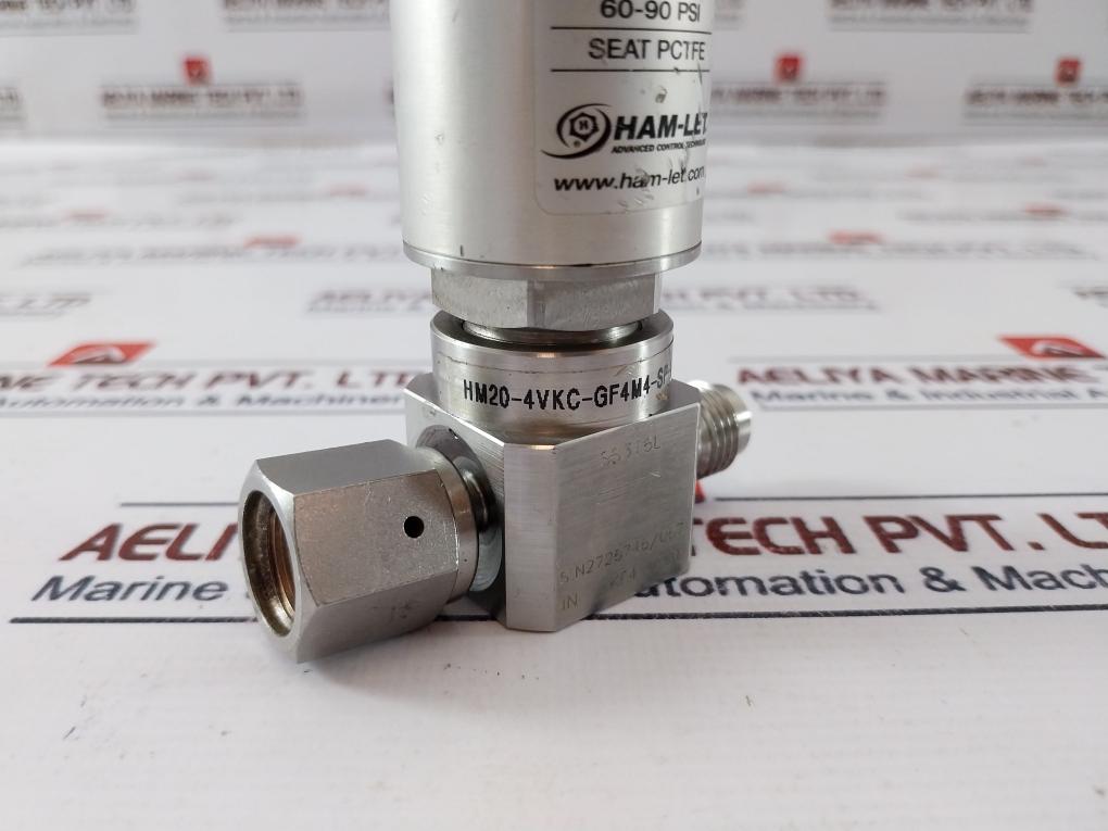 Ham-let Hm20-4Vkc-gf4M4-sp-300Psi, 1/8 Npt Pneumatic Diaphragm Valve 60-90 Psi