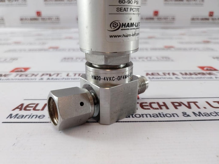 Ham-let Hm20-4Vkc-gf4M4-sp-300Psi, 1/8 Npt Pneumatic Diaphragm Valve 60-90 Psi