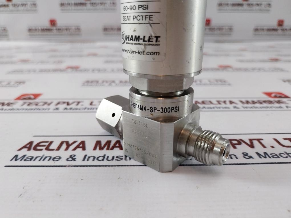 Ham-let Hm20-4Vkc-gf4M4-sp-300Psi, 1/8 Npt Pneumatic Diaphragm Valve 60-90 Psi