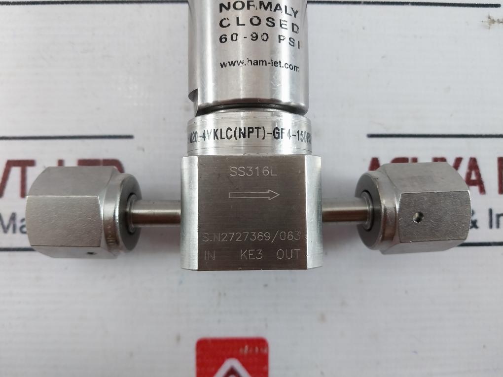 Ham-let Hm20-4Vklc(Npt)-gf4-150Psi Air Operated Valve