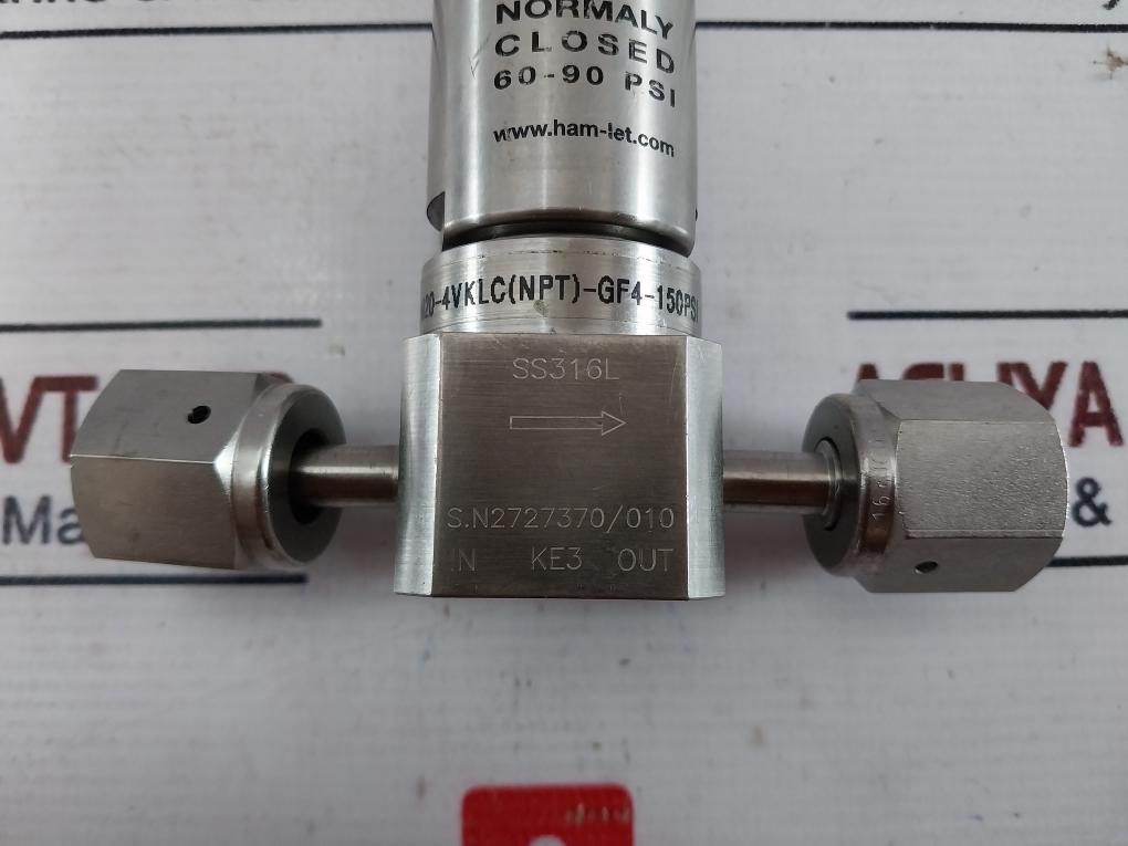 Ham-let Hm20-4Vklc(Npt)-gf4-150Psi Air Operated Valve