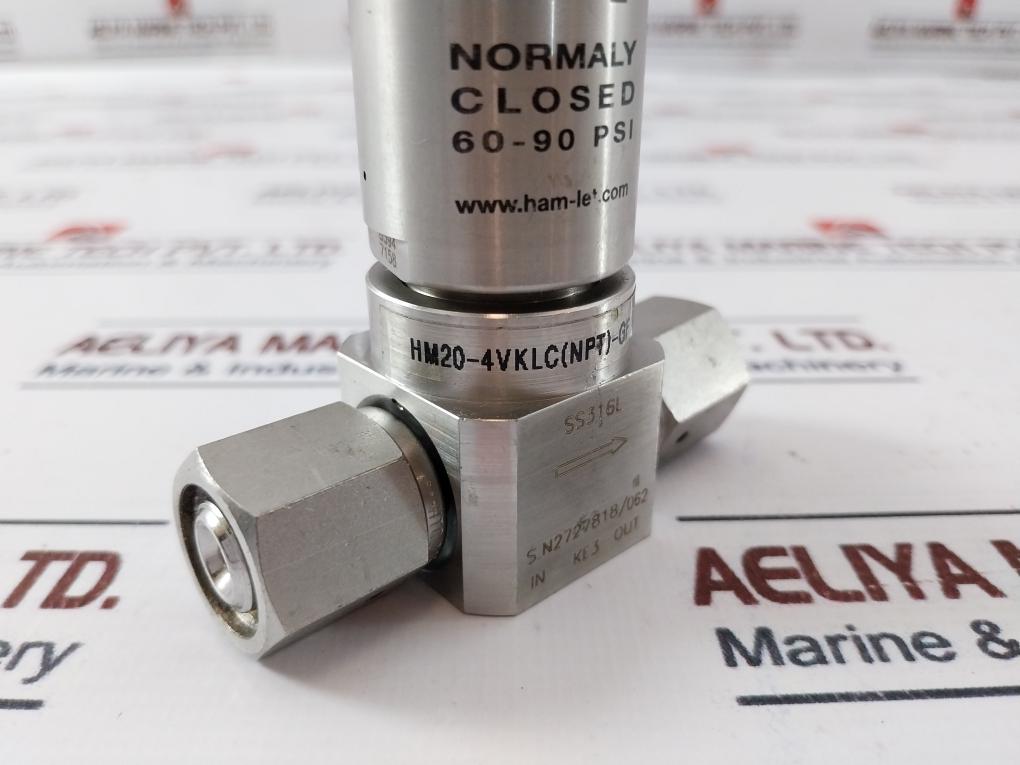 Ham-let Hm20-4Vklc(Npt)-gf4-150Psi Air Operated Valve 60-90 Psi
