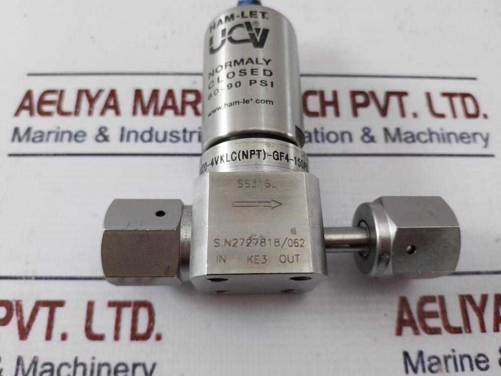 Ham-let Hm20-4Vklc(Npt)-gf4-150Psi Air Operated Valve 60-90 Psi