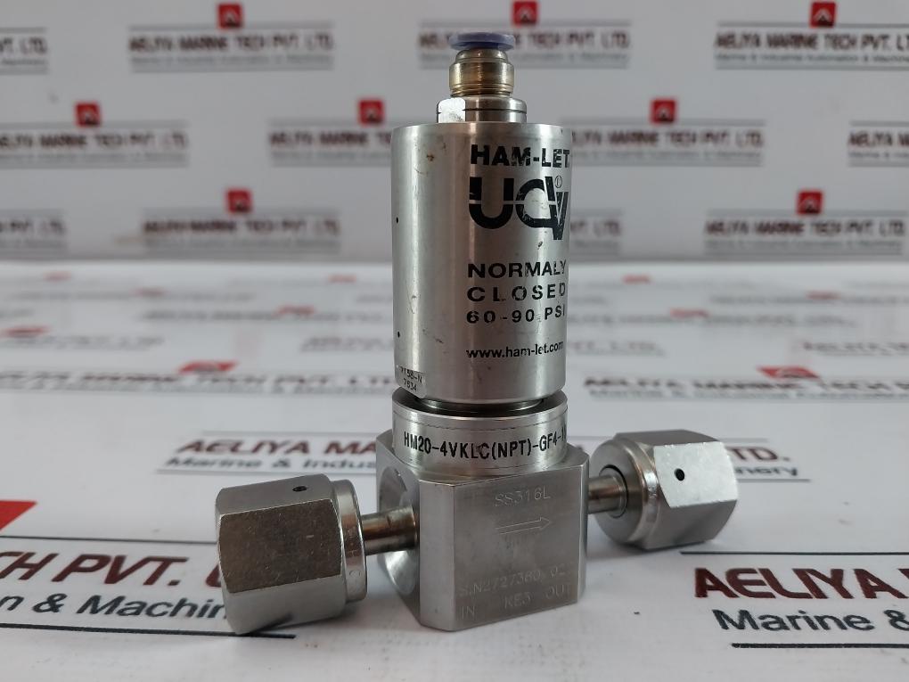 Ham-let Hm20-4Vklc(Npt)-gf4-150Psi Air Operated Valve 60-90 Psi, Hm20-4Vklc