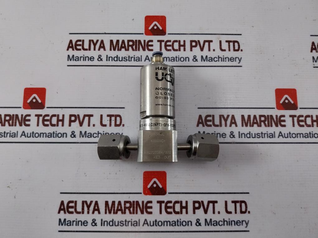 Ham-let Hm20-4Vklc(Npt)-gf4-150Psi Pneumatic Diaphram Valve 7158-n, 60-90 Psi