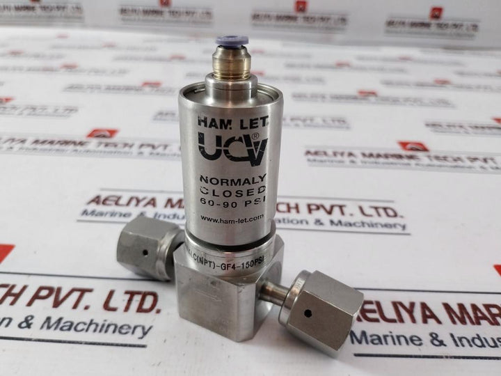 Ham-let Hm20-4Vklc(Npt)-gf4-150Psi Pneumatic Diaphram Valve 7158-n, 60-90 Psi