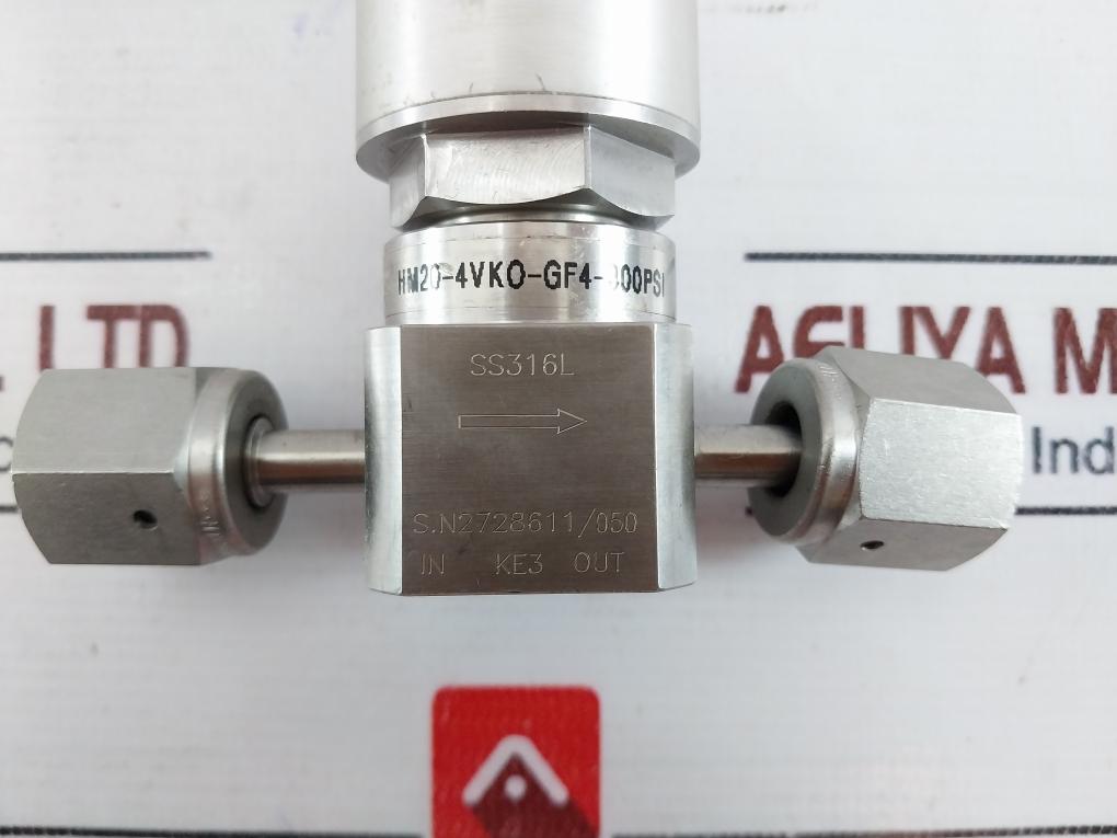 Ham-let Hm20-4Vko-gf4-300Psi Pneumatic Diaphragm Valve Pctfe-seat