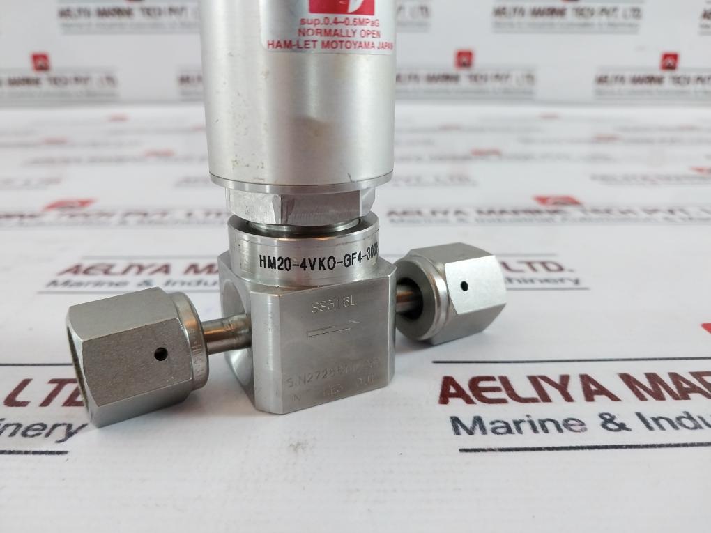 Ham-let Hm20-4Vko-gf4-300Psi Pneumatic Diaphragm Valve Pctfe-seat