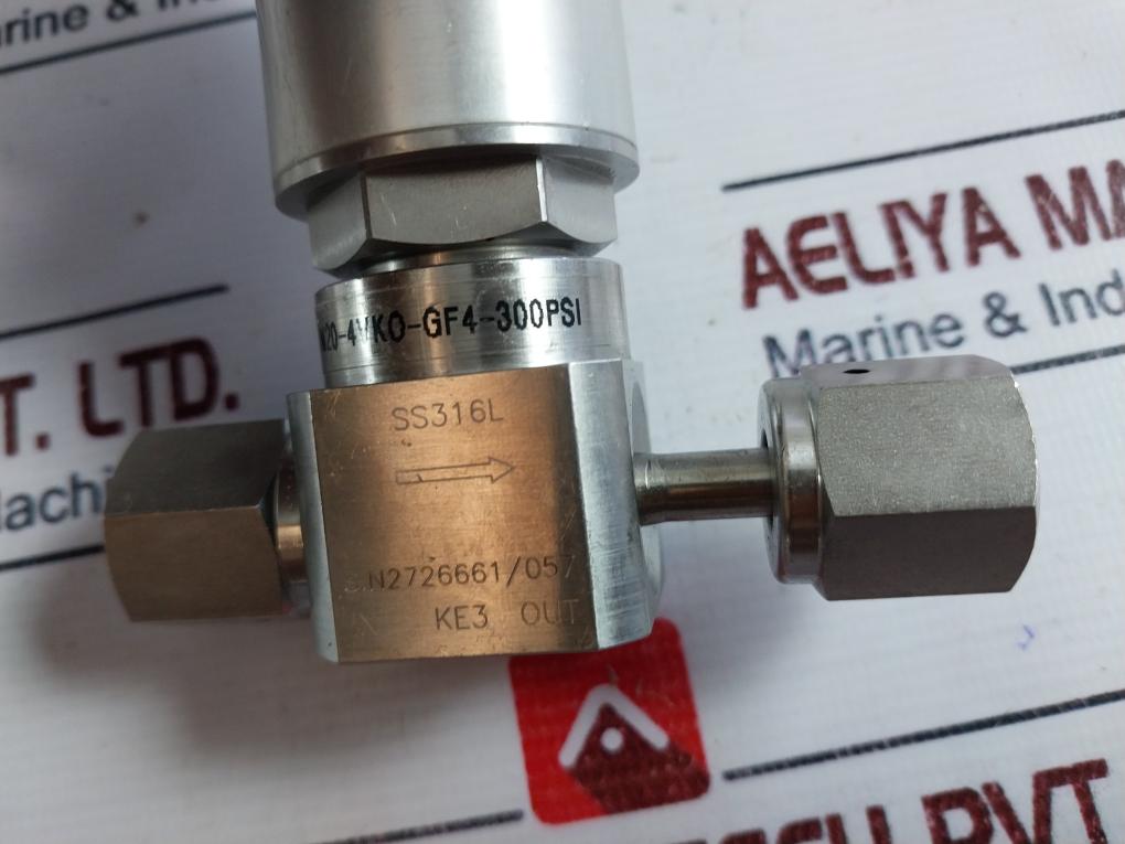 Ham-let Hm20-4Vko-gf4-300Psi Pneumatic Diaphragm Valve Ss316L 2511-n