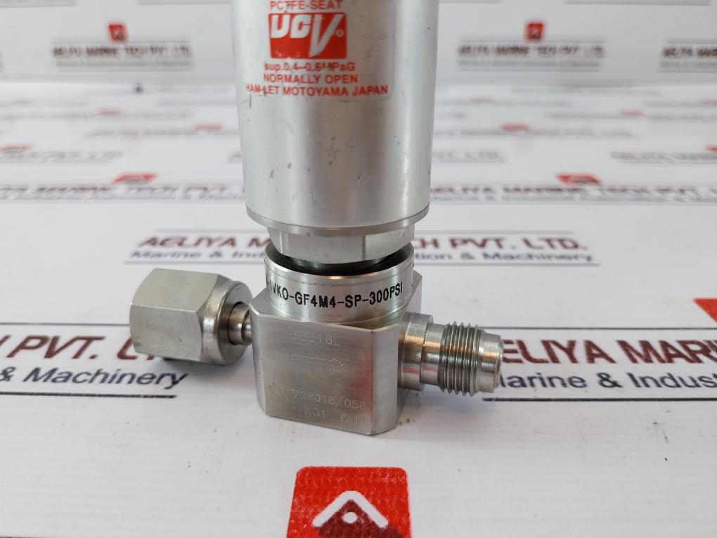 Ham-let Hm20-4Vko-gf4M4-sp-300Psi Pneumatic Diaphragm Valve Ss316L