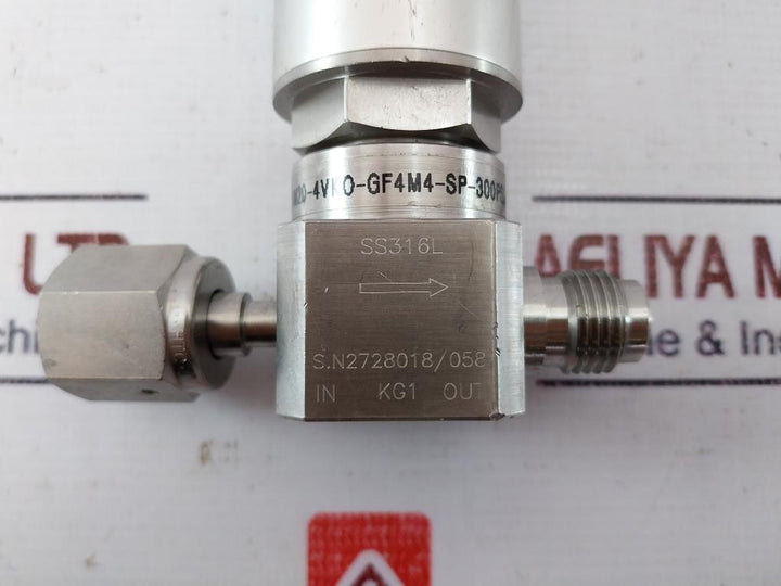 Ham-let Hm20-4Vko-gf4M4-sp-300Psi Pneumatic Diaphragm Valve Ss316L