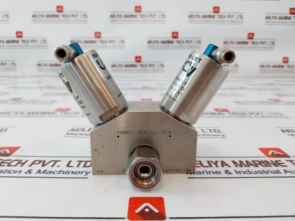 Ham-let Hmb21-4Lklclc-gf4 Dual Head Valve Ham-let 60-90 Psi 0189-n
