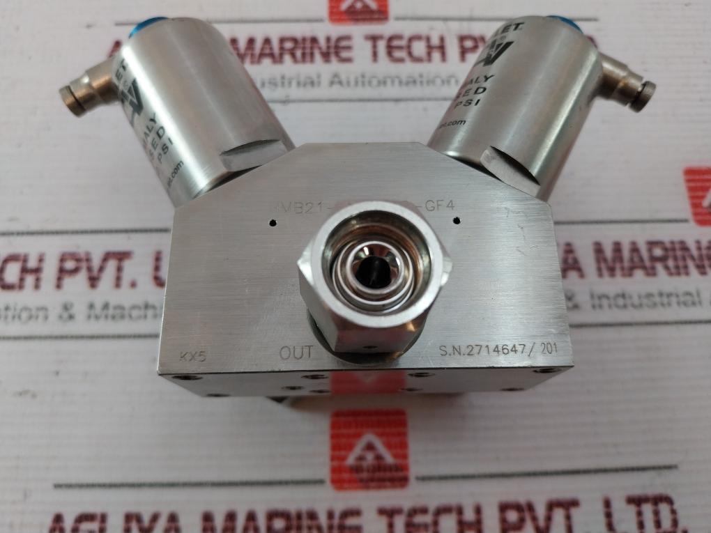 Ham-let Hmb21-4Vklclc-gf4 Normally Closed Valve Htc-316 Jc8 60-90 Psi