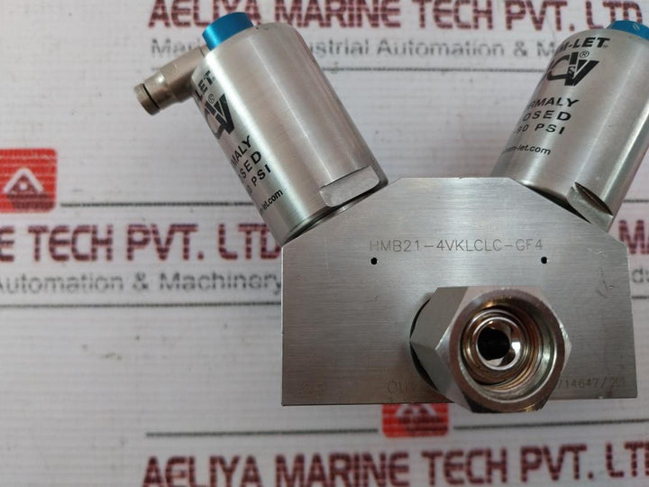 Ham-let Hmb21-4Vklclc-gf4 Normally Closed Valve Htc-316 Jc8 60-90 Psi
