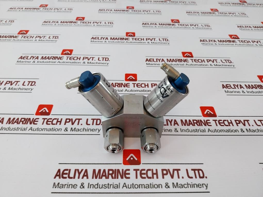 Ham-let Hmb21-4Vklclc-gf4 Dual Head Valve Pressure Range 60-90 Psi