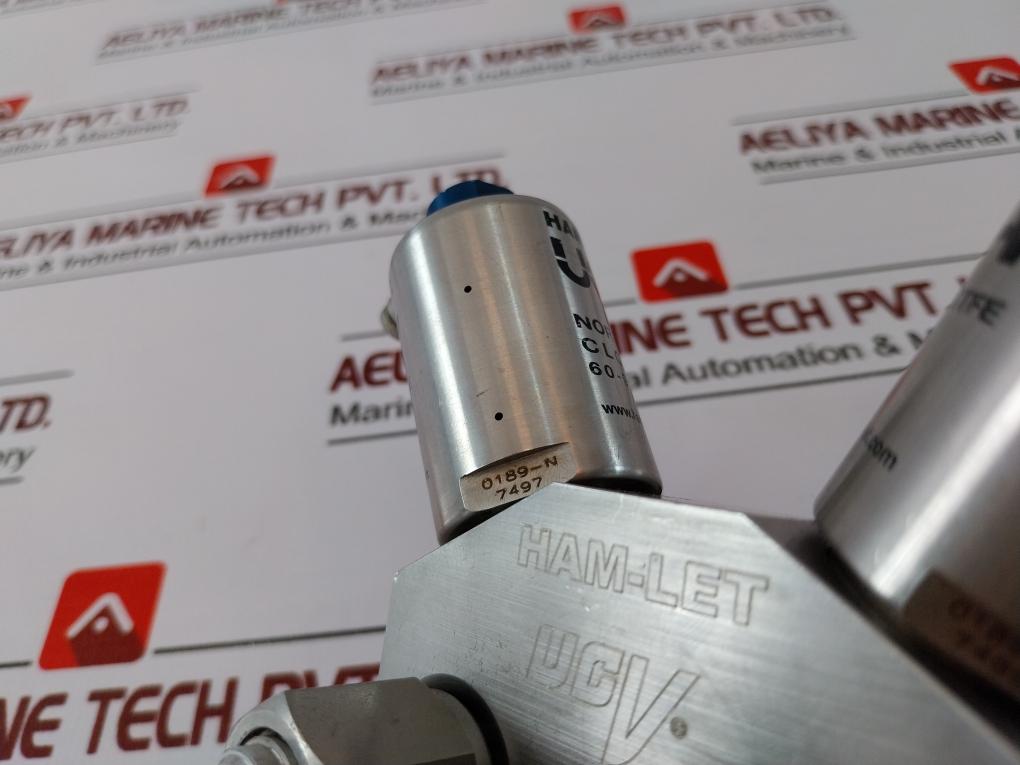 Ham-let Hmb21-4Vklclc-gf4 Dual Head Valve Pressure Range 60-90 Psi