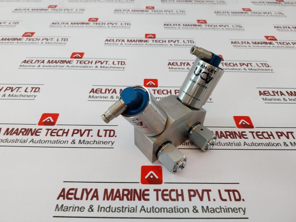Ham-let Hmb21-4Vklclc-gf4 Dual Head Valve Pressure Range 60-90 Psi