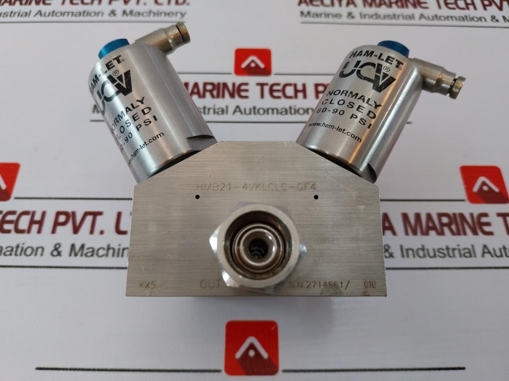 Ham-let Hmb21-4Vklclc-gf4 Valves & Manifold Pressure Range 60-90 Psi