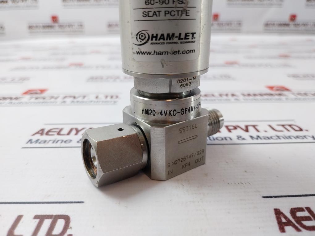 Ham-let Ucv Hm20-4Vkc-gf4M4-sp-300Psi Pneumatic Diaphragm Valve 60-90 Psi