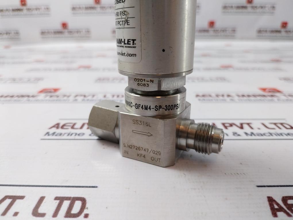 Ham-let Ucv Hm20-4Vkc-gf4M4-sp-300Psi Pneumatic Diaphragm Valve 60-90 Psi
