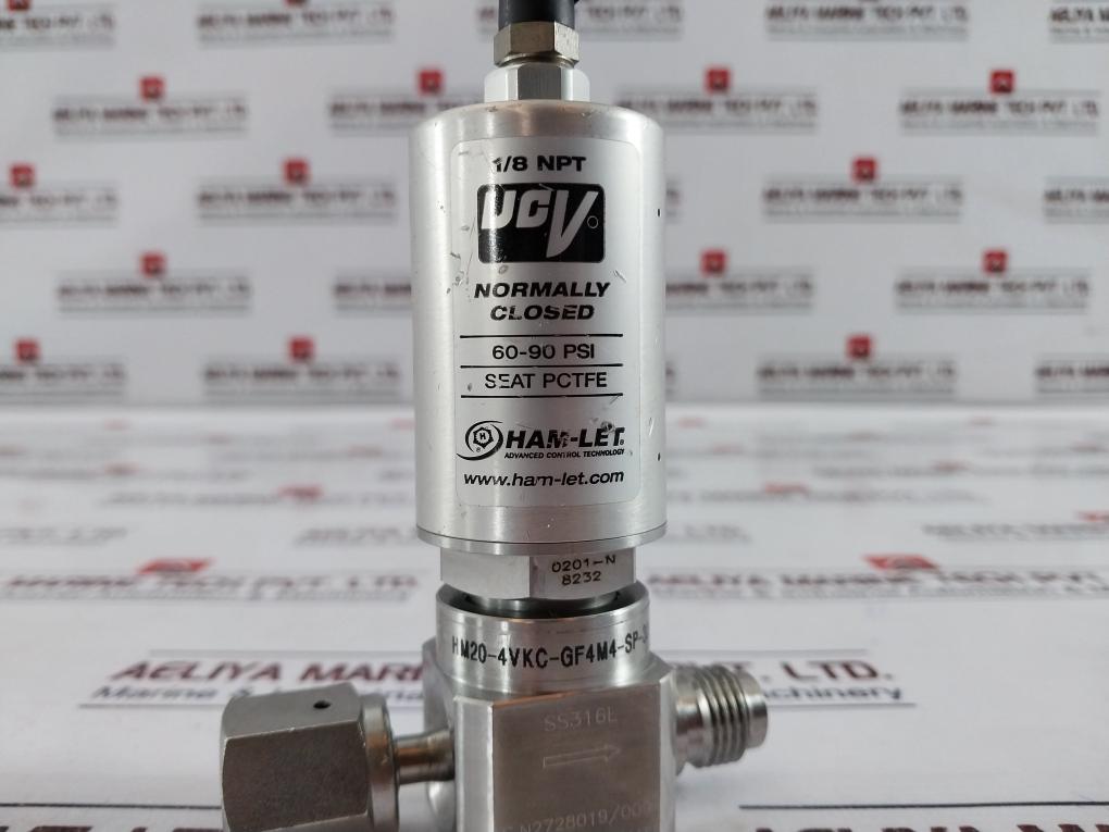 Ham-let Ucv Hm20-4Vkc-gf4M4-sp-300Psi Pneumatic Diaphragm Valve 60-90 Psi 1/8Npt