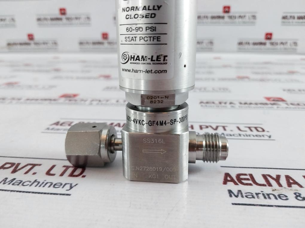 Ham-let Ucv Hm20-4Vkc-gf4M4-sp-300Psi Pneumatic Diaphragm Valve 60-90 Psi 1/8Npt